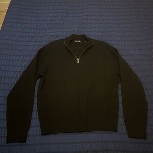 Tahari Men's Black Quarter zip Sweater